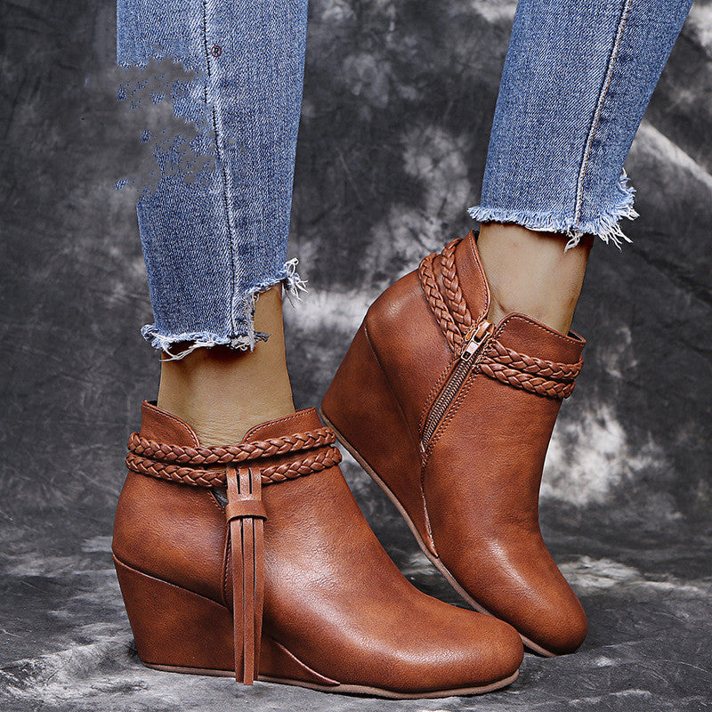 Large Size Braid Tassel Ladies Fashion Shoes