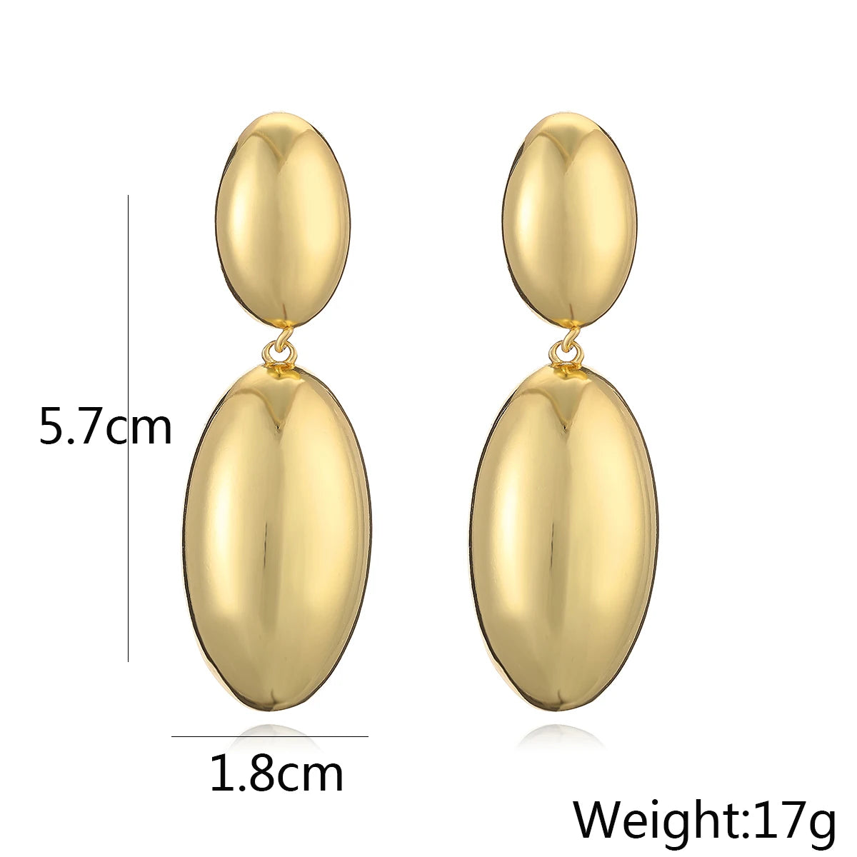 NEWBUY 2024 Fashion Gold/Silver Color Geometric Drop Earrings For Women High Polish Copper Party Jewelry
