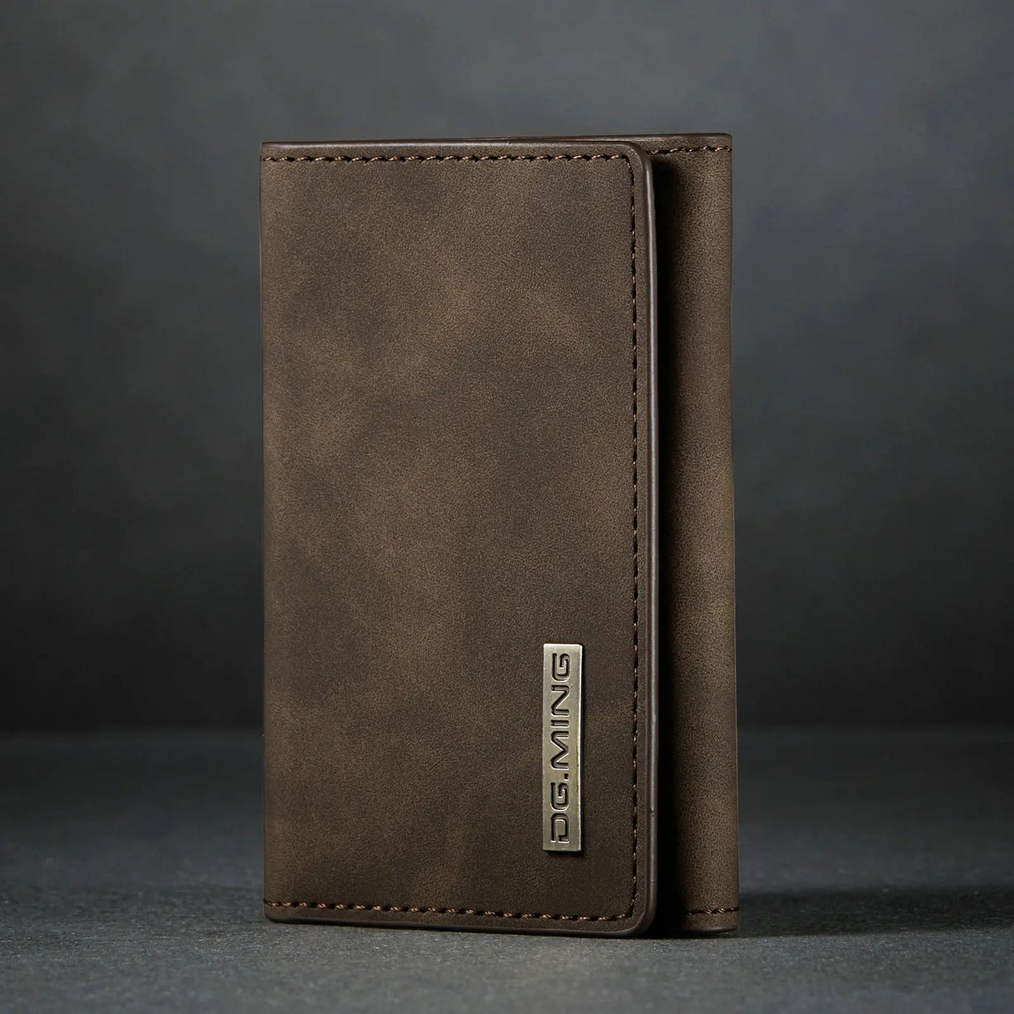 (With Large Bill Room)Fashion Short Leather Wallet Men's Coin Cash Cards Holder Purse Foldable Wallet Women's  Mini Slim Handbag