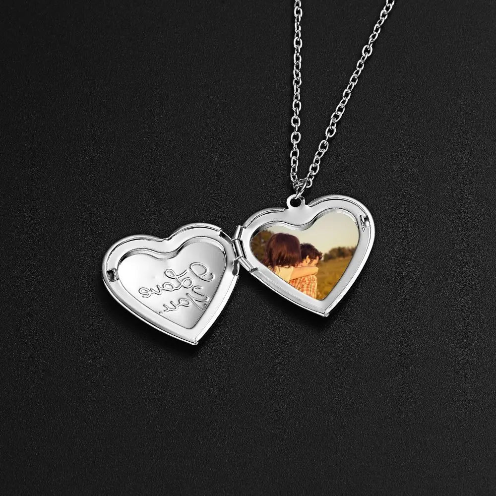 1PCS For Lover Couples Jewelry Gift Family&Lovers Necklaces DIY Necklace Photo Picture Locket Photo Frames Pendant