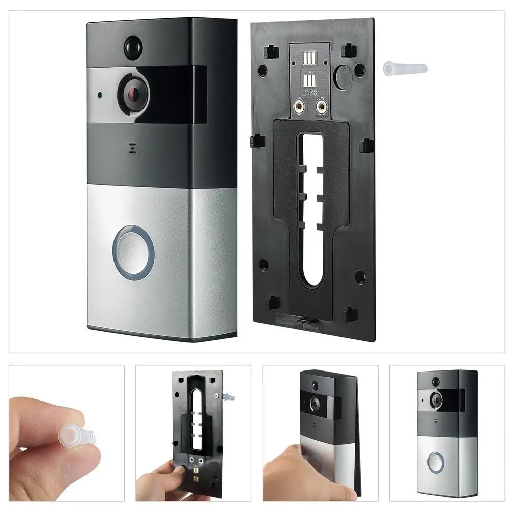 Wireless Wifi Video Doorbell 1.0MP Camera Night Two-way Audio Intercom Waterproof PIR Motion Detection Doorbell