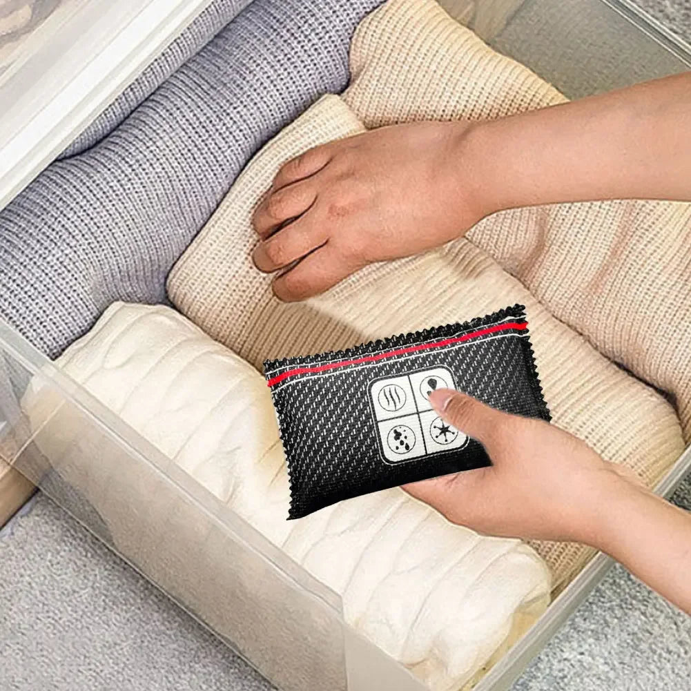 Car Dehumidifier Moisture Killer Bag Reusable Silica Gel Moisture Absorbing Bag Silica Gel/Mineral for Wardrobe Shoe Cabinet
