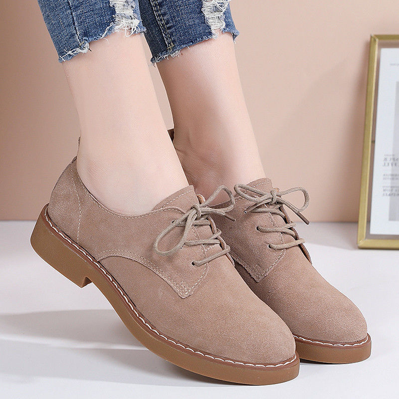 Ladies British Style Frosted Casual Flat Shoes