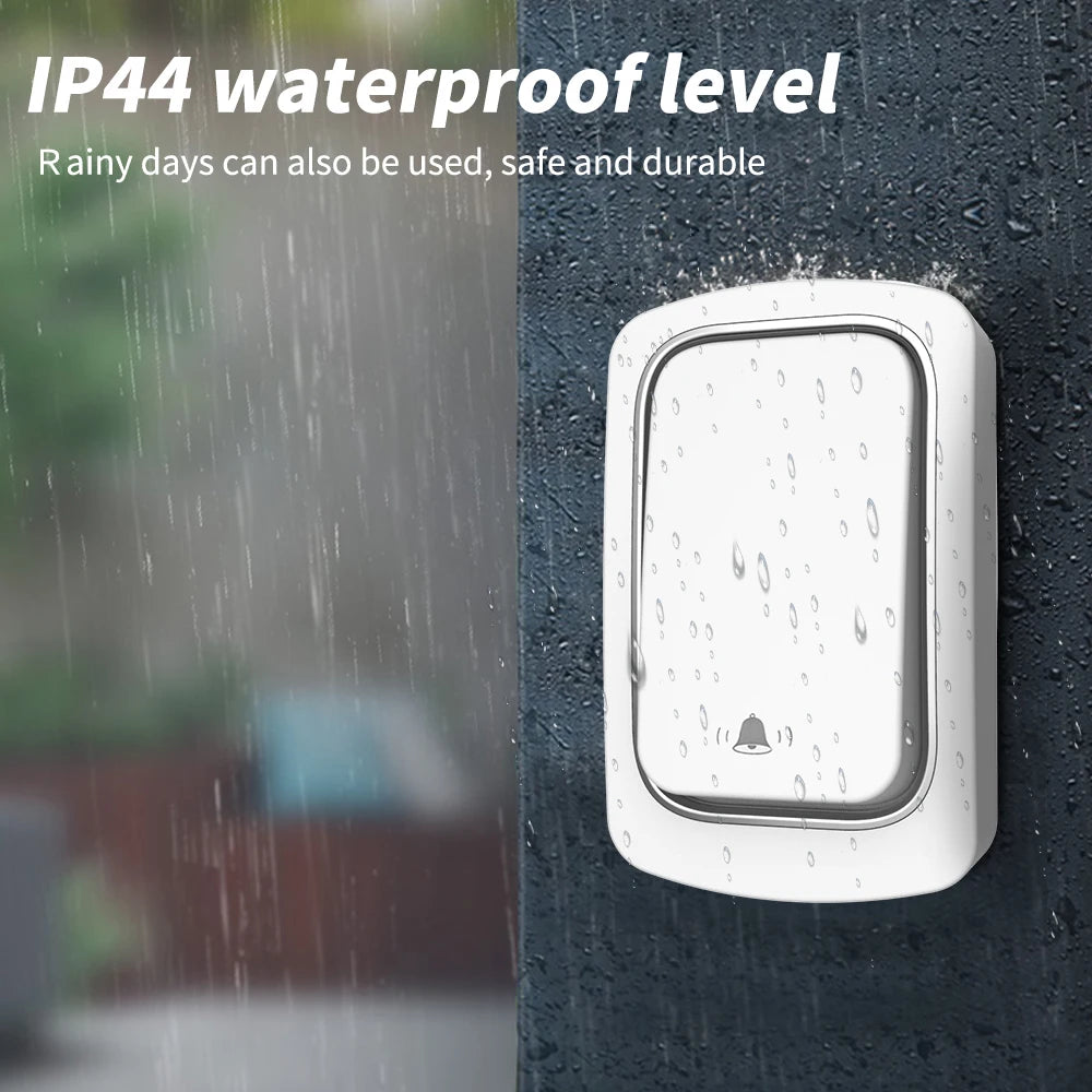 Outdoor Wireless Doorbell House My Melody Welcome Ring Bell Self-powered Waterproof Button USB Interface Door Bell Set