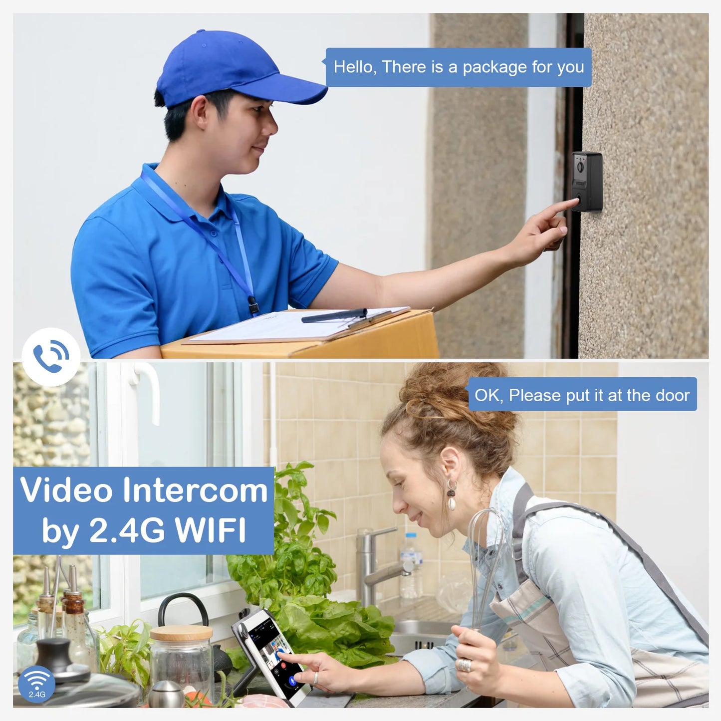 Z20 Intelligent Visual Doorbell Wireless WIFI Two-Way Intercom Home Doorbell Spyhole Peephole