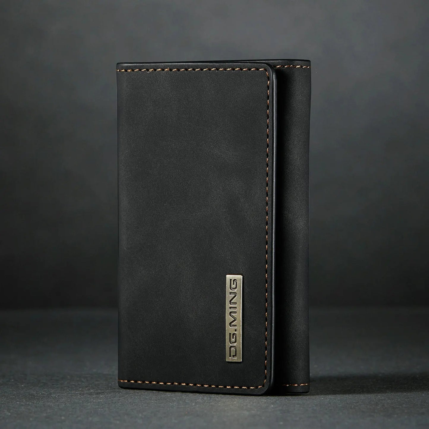 (With Large Bill Room)Fashion Short Leather Wallet Men's Coin Cash Cards Holder Purse Foldable Wallet Women's  Mini Slim Handbag