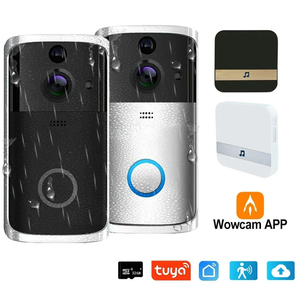 wowcam app Video Door Bell Wifi Wireless Doorbell Smart Camera Door Phone Intercom with Motion Detection Waterproof No battery