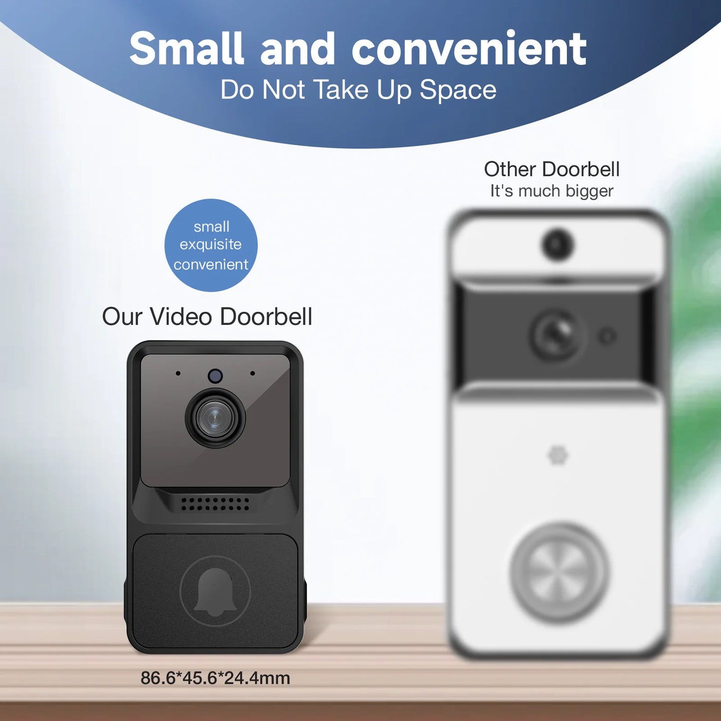 Z20 Intelligent Visual Doorbell Wireless WIFI Two-Way Intercom Home Doorbell Spyhole Peephole