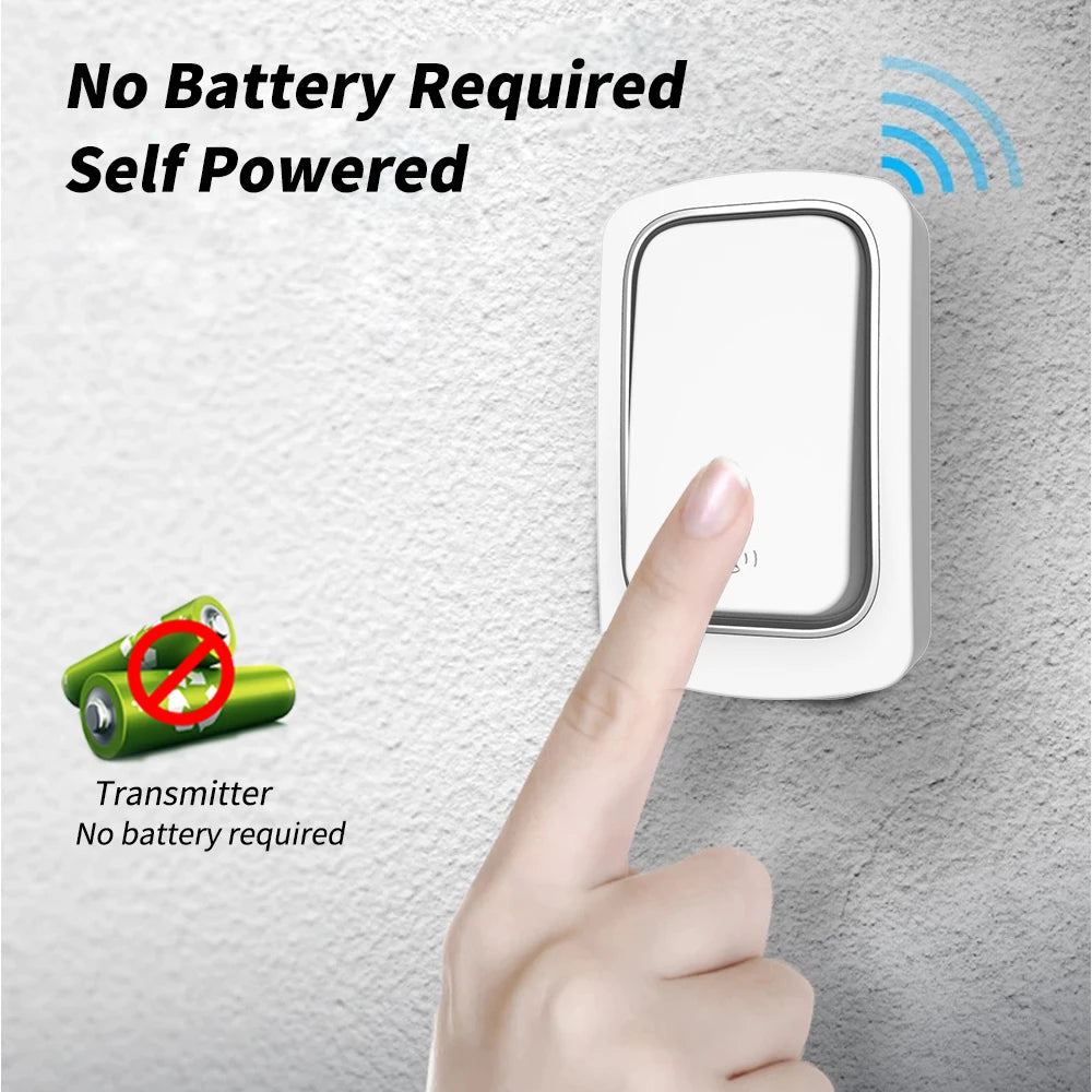 Outdoor Wireless Doorbell House My Melody Welcome Ring Bell Self-powered Waterproof Button USB Interface Door Bell Set