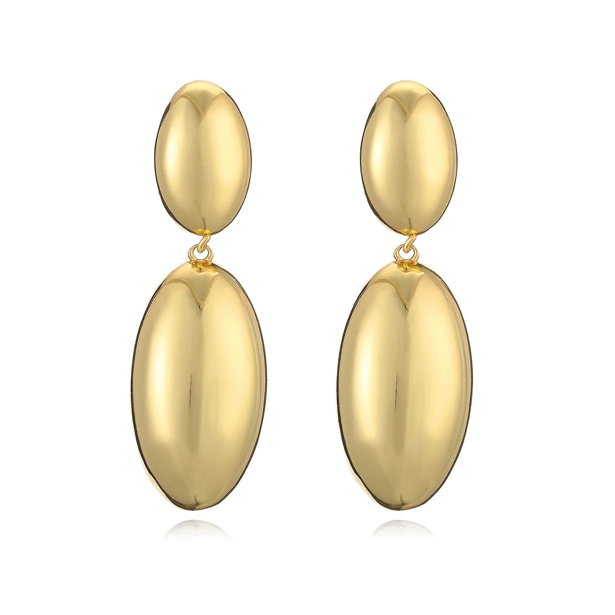 NEWBUY 2024 Fashion Gold/Silver Color Geometric Drop Earrings For Women High Polish Copper Party Jewelry