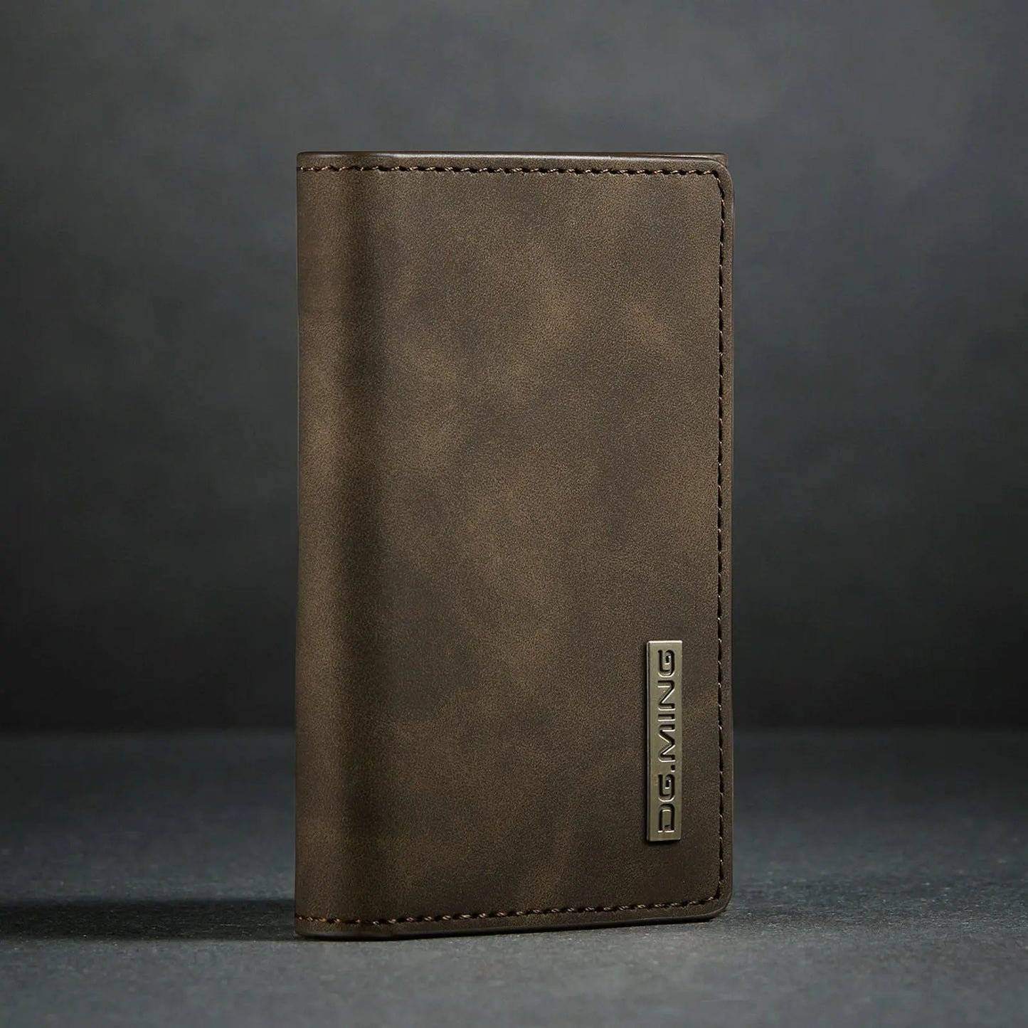 (With Large Bill Room)Fashion Short Leather Wallet Men's Coin Cash Cards Holder Purse Foldable Wallet Women's  Mini Slim Handbag