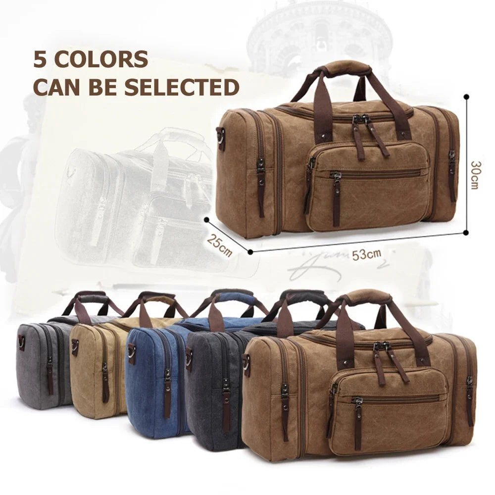 MARKROYAL Soft Canvas Men Travel Bags Carry On Luggage Bags Men Duffel Bag Travel Tote Weekend Bag High Capacity Dropshipping