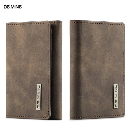 (With Large Bill Room)Fashion Short Leather Wallet Men's Coin Cash Cards Holder Purse Foldable Wallet Women's  Mini Slim Handbag