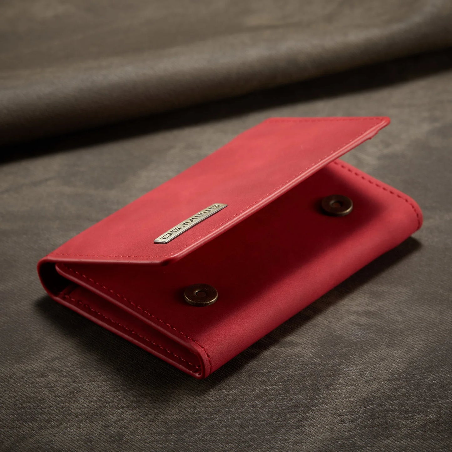 (With Large Bill Room)Fashion Short Leather Wallet Men's Coin Cash Cards Holder Purse Foldable Wallet Women's  Mini Slim Handbag