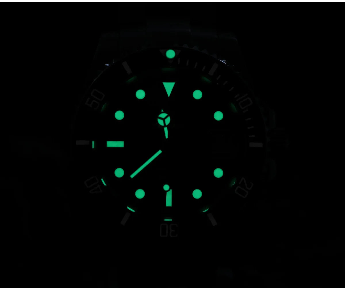 FeelNever Water Ghost Diver Watch Men Luxury Business NH35 Automatic Mechanical Watch Sapphire Waterproof 300m 316L Full Steel